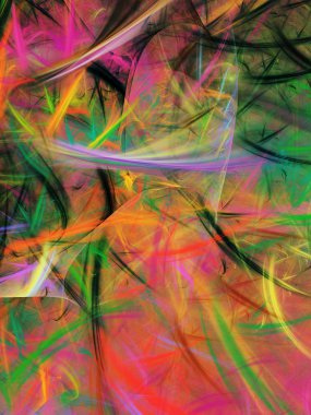 kaotik fraktal arka plan 3d render illüstrasyon soyut