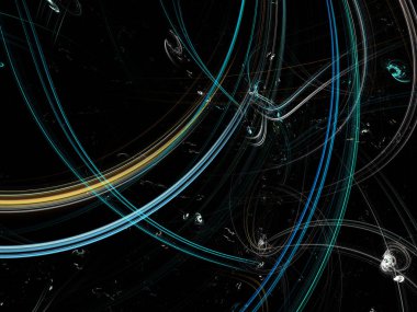 kaotik fraktal arka plan 3d render illüstrasyon soyut