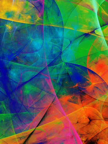 Regenboog Abstracte Fractal Achtergrond Rendering — Stockfoto