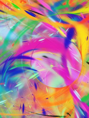 gökkuşağı soyut fraktal arkaplan 3d oluşturma