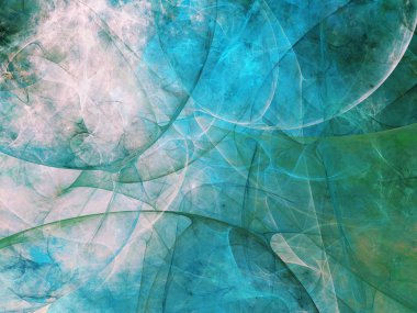 mavi soyut fraktal arkaplan 3d oluşturma