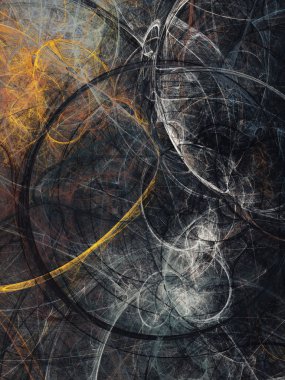 siyah ve beyaz soyut fraktal arkaplan 3d görüntüleme