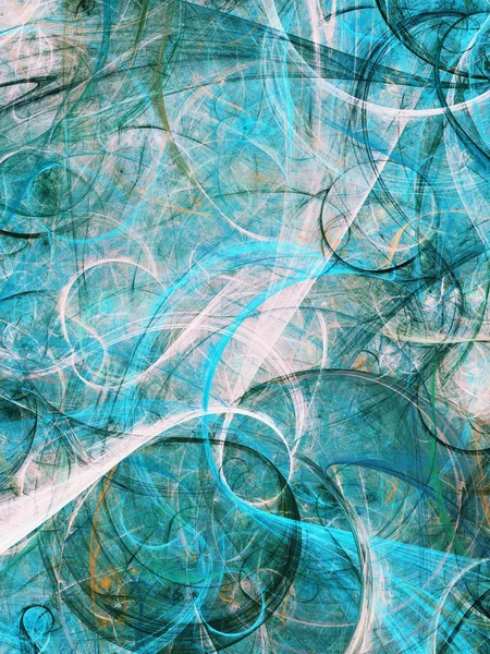 Niebieski Abstrakcyjny Fraktalne Tło Renderowania — Zdjęcie stockowe