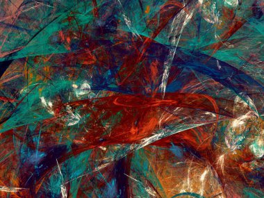 soyut kaotik fraktal arkaplan 3B oluşturma