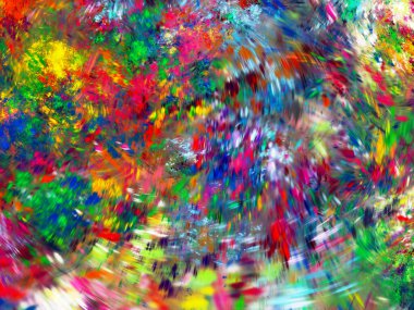 gökkuşağı soyut fraktal arkaplan 3d oluşturma