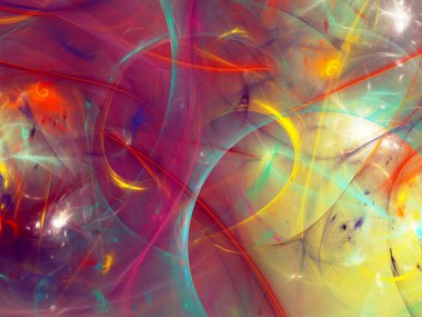 kırmızı soyut fraktal arkaplan 3d oluşturma