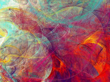 kırmızı soyut fraktal arkaplan 3d oluşturma