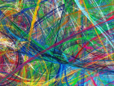 gökkuşağı soyut fraktal arkaplan 3d oluşturma