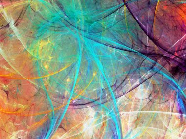 soyut kaotik fraktal arkaplan 3B oluşturma