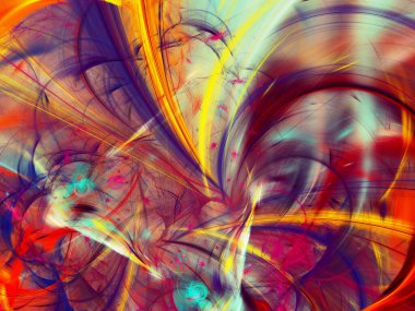 kırmızı soyut fraktal arkaplan 3d oluşturma