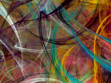 kahverengi soyut fraktal arkaplan 3d oluşturma