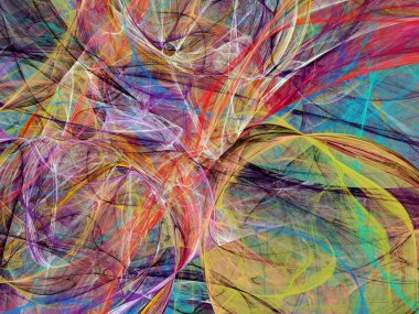 gökkuşağı soyut fraktal arkaplan 3d oluşturma