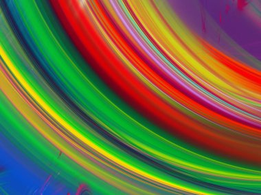 gökkuşağı soyut fraktal arkaplan 3d oluşturma