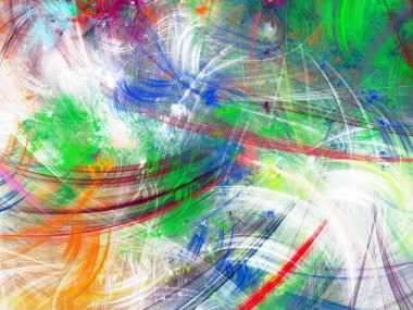 soyut kaotik fraktal arkaplan 3B oluşturma