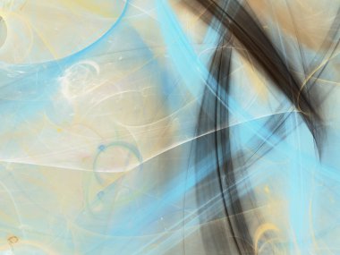 mavi soyut fraktal arkaplan 3d oluşturma