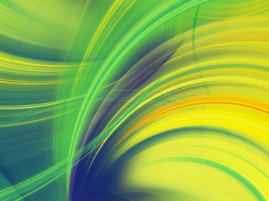 yeşil Soyut Fraktal arka plan 3d render