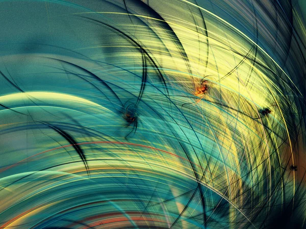 Синій Абстрактний Фрактальний Фон Візуалізація — стокове фото