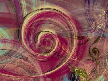 kırmızı soyut fraktal arkaplan 3d oluşturma