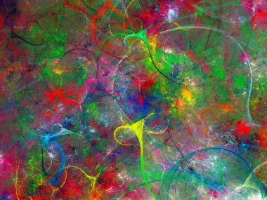 soyut kaotik fraktal arkaplan 3B oluşturma