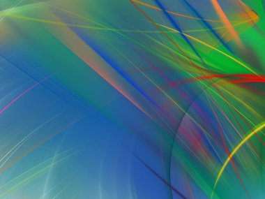 mavi soyut fraktal arkaplan 3d oluşturma