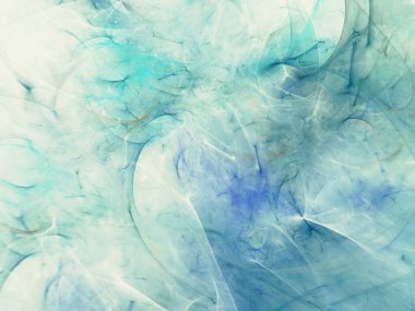 mavi soyut fraktal arkaplan 3d oluşturma