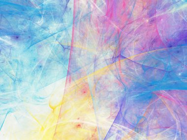 mavi soyut fraktal arkaplan 3d oluşturma