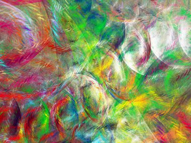 gökkuşağı soyut fraktal arkaplan 3d oluşturma