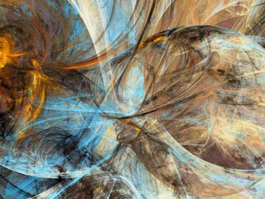 kahverengi soyut fraktal arkaplan 3d oluşturma