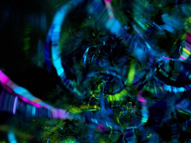 mavi soyut fraktal arkaplan 3d oluşturma