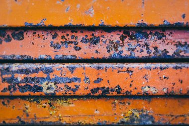 paslı paslanmaz metal bar.selective odak vurdu