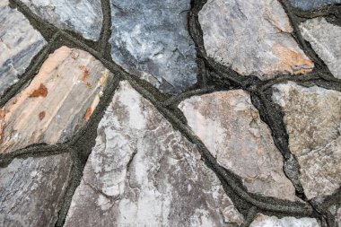 closeup taş duvar yapısı arka plan ve doku için ideal yaş