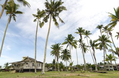 Terengganu, Malezya'da bulunan güzel köy sahne. 