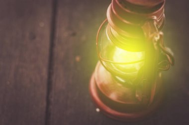 ahşap zemin, kopya alanı için metin sola üzerinde fener