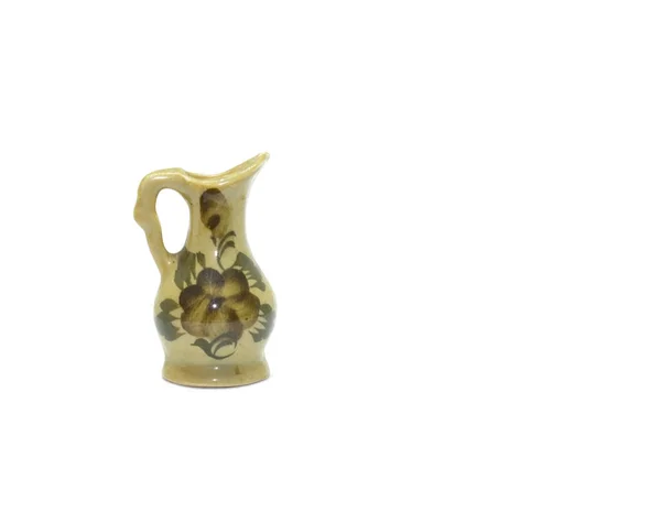 Класична керамічна ваза, прикрашена квіткою — стокове фото