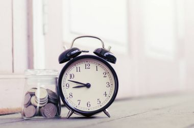 Vintage çalar saat boşaltmak için metin, co için ideal