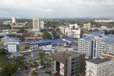 Alor Setar, Malezya, 9 Ocak 2018: Alor Setar şehrin havadan görünümü cityscapes yer alan yarımada Kuzey Malezya