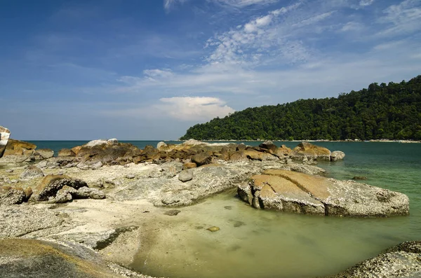 Красота Природы Остров Пангкор Расположенный Штате Перак Малайзия Ярким Солнечным — стоковое фото