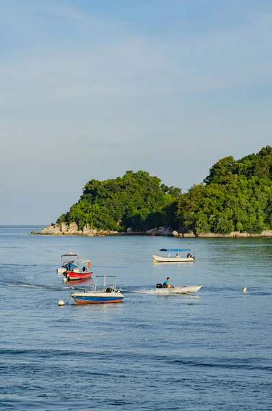 Grupo Lancha Rápida Para Isla Con Esperanza Actividades Amarradas Isla — Foto de Stock