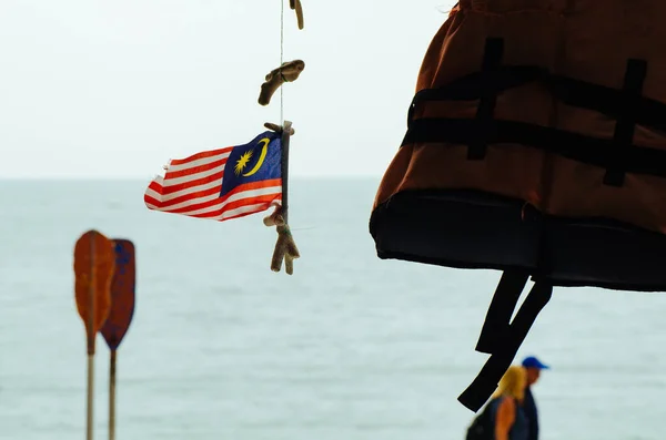 Hermosa Playa Isla Pangkor Situado Estado Perak Malasia Bajo Día —  Fotos de Stock