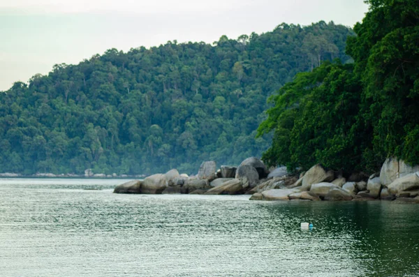 Image Floue Beauté Nature Entourant Île Pangkor Situé Dans État — Photo