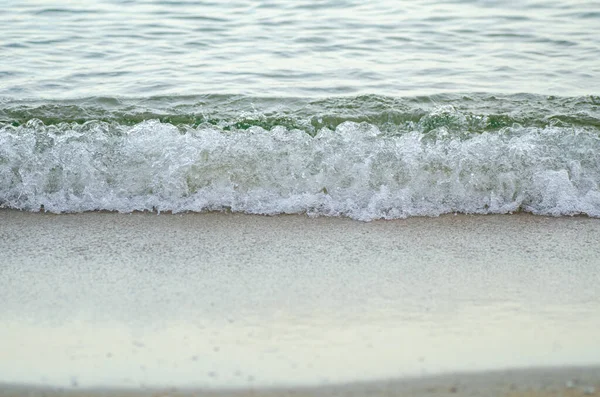 Soft Wave Hiting Sandy Beach Nipah Bay Pangkor Island Malaysia — Stock Photo, Image