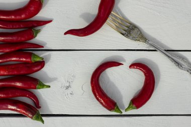 Kırmızı sıcak biber biber. Organik ürünler.