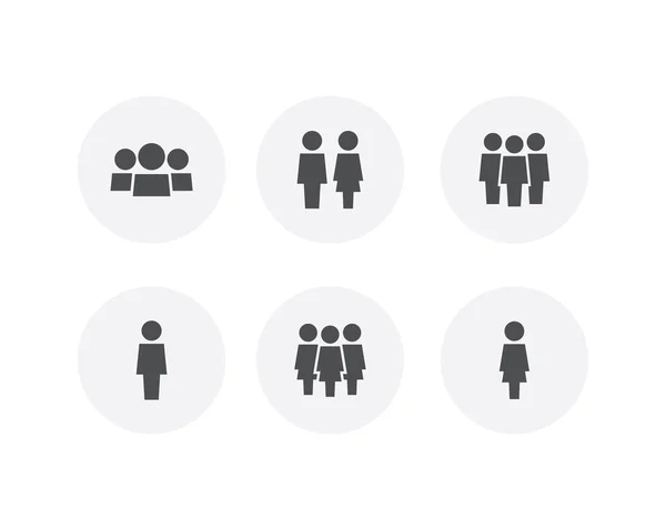 Conjunto de ícones de pictograma de pessoas —  Vetores de Stock