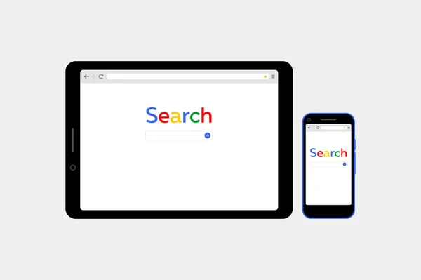 Flat style vector search browser — Stock Vector