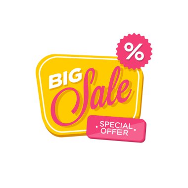 Satış afiş indirim simgesi