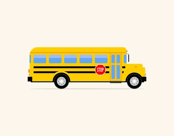 Volver al icono del autobús escolar — Vector de stock