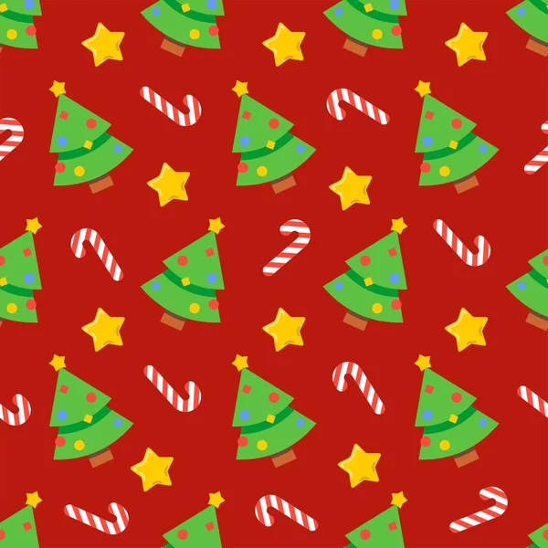 Ilustração de feriado padrão de Natal sem costura —  Vetores de Stock