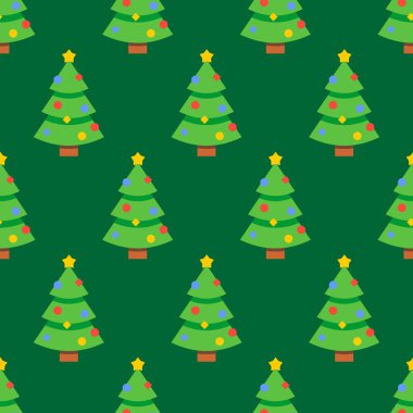 Soyut düz stil Dikişsiz Noel desen