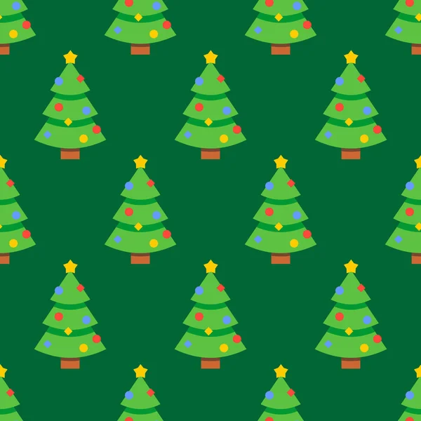 추상 평면 스타일 완벽 한 크리스마스 패턴 — 스톡 벡터