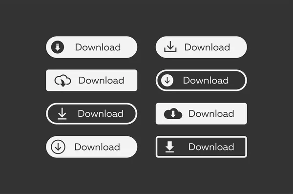 Download ve bulut depolama düğmeleri — Stok Vektör